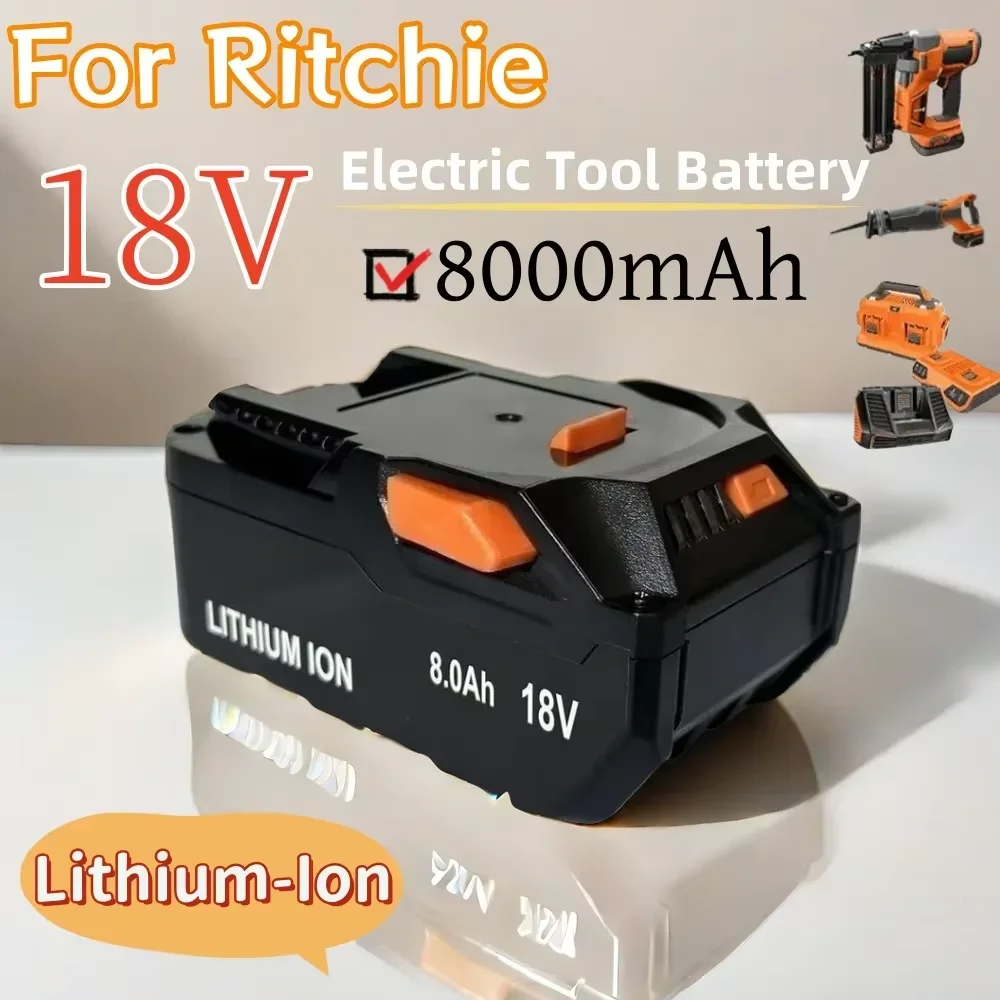 

For AEG 18V Battery 8.0AH Lithium-Ion Battery For RIDGID R840087 R840085 L1815R L1850R L1830R R840083 Series Cordless Power Tool