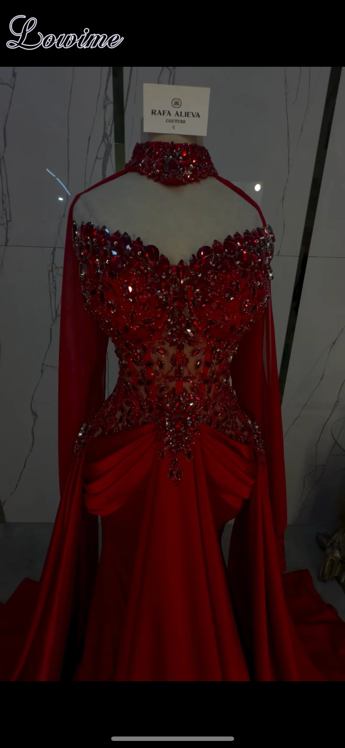 Newest Red Evening Dresses With Crystals Sheer Neck Designer Prom Dress For Women Wedding Party Gowns robes de soirée Customized