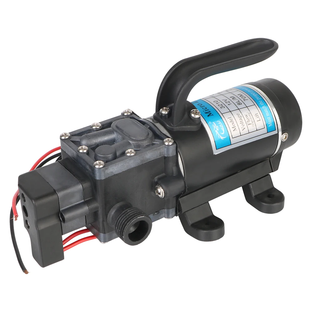 Durable Water Spray Car Wash Micro High Pressure Diaphragm Self Priming Pump Agricultural Electric Water Pump 8L/min DC 12V 100W