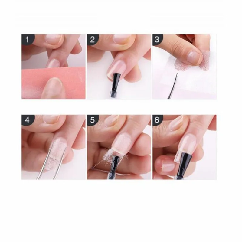 シルクファイバーグラスネイルエクステンション不織布シルクフォームラップマニキュアビルドUVジェルフレンチアクリルネイルエクステンションガラスファイバーペーパー