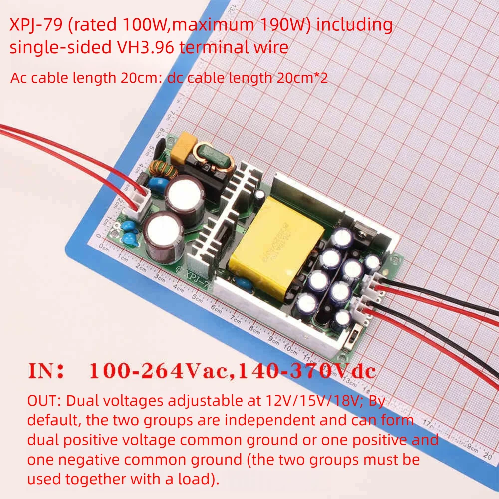

HIFI Power Amplifier Power Supply Board AC100-264V Input Dual Voltage DC12V/15V/18V Output Adjustable 100W Power Supply Module