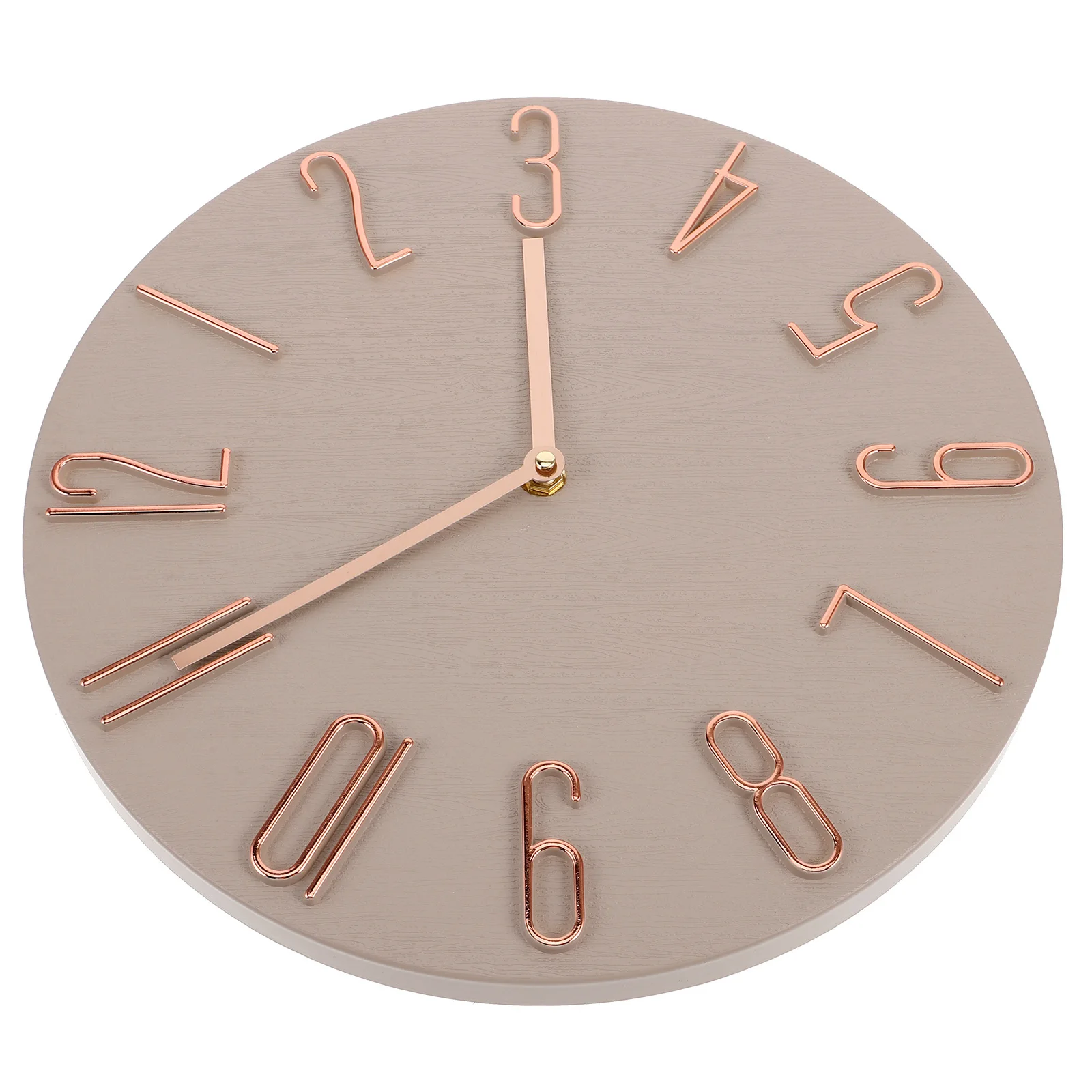 

1pcs Modern Wall Clock Beige Silent Non-Ticking Operated Easy Read Creative Design For Home Office Bedroom Living Room
