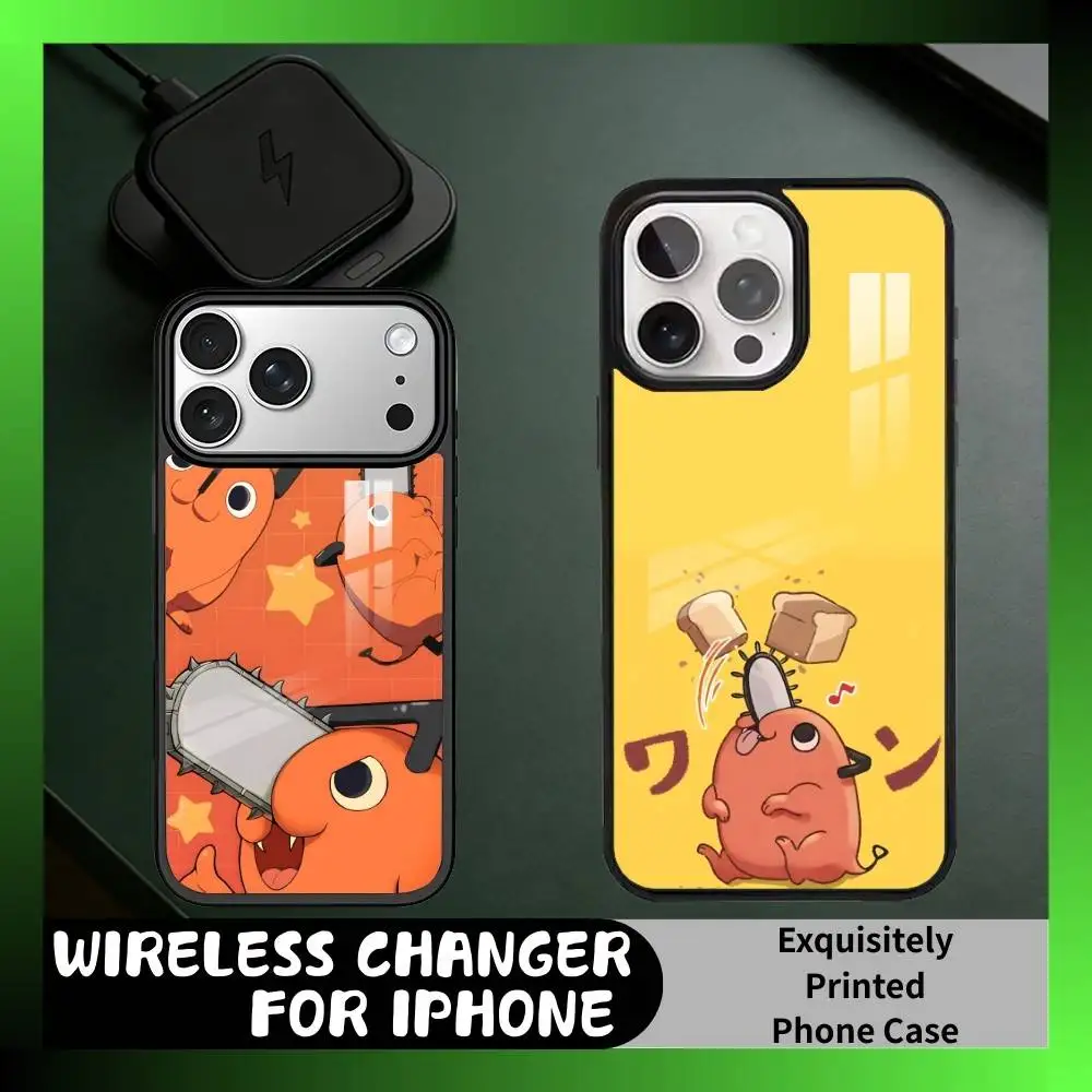 

Anime Cute P-Pochita Phone Case For iPhone17,16,15,14,13 Plus,Pro Max Magnetic For Magsafe Wireless Charging