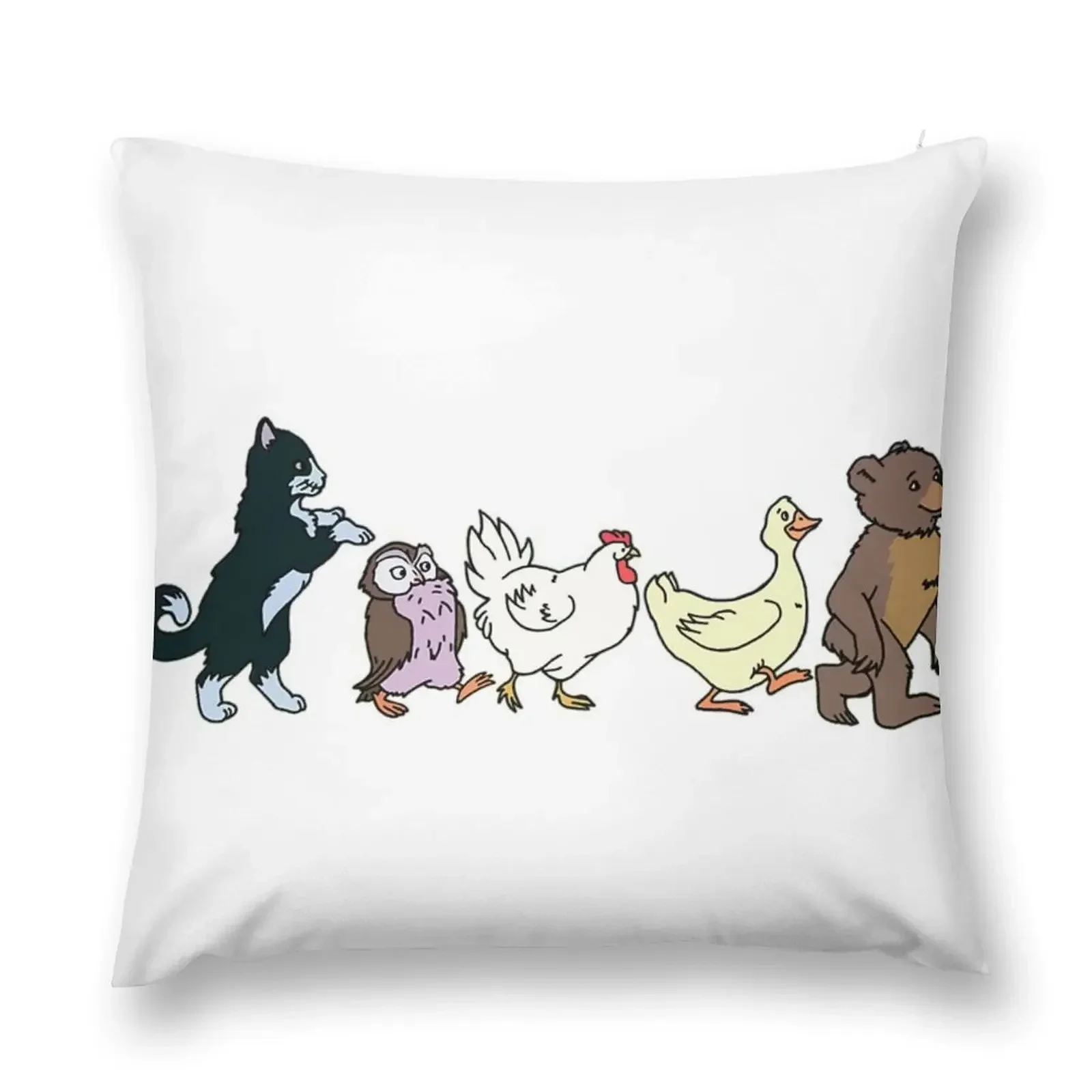 Little Bear and Friends Art Throw Pillow pillow cover luxury Decorative Cushions For Living Room Luxury Sofa Cushions pillow