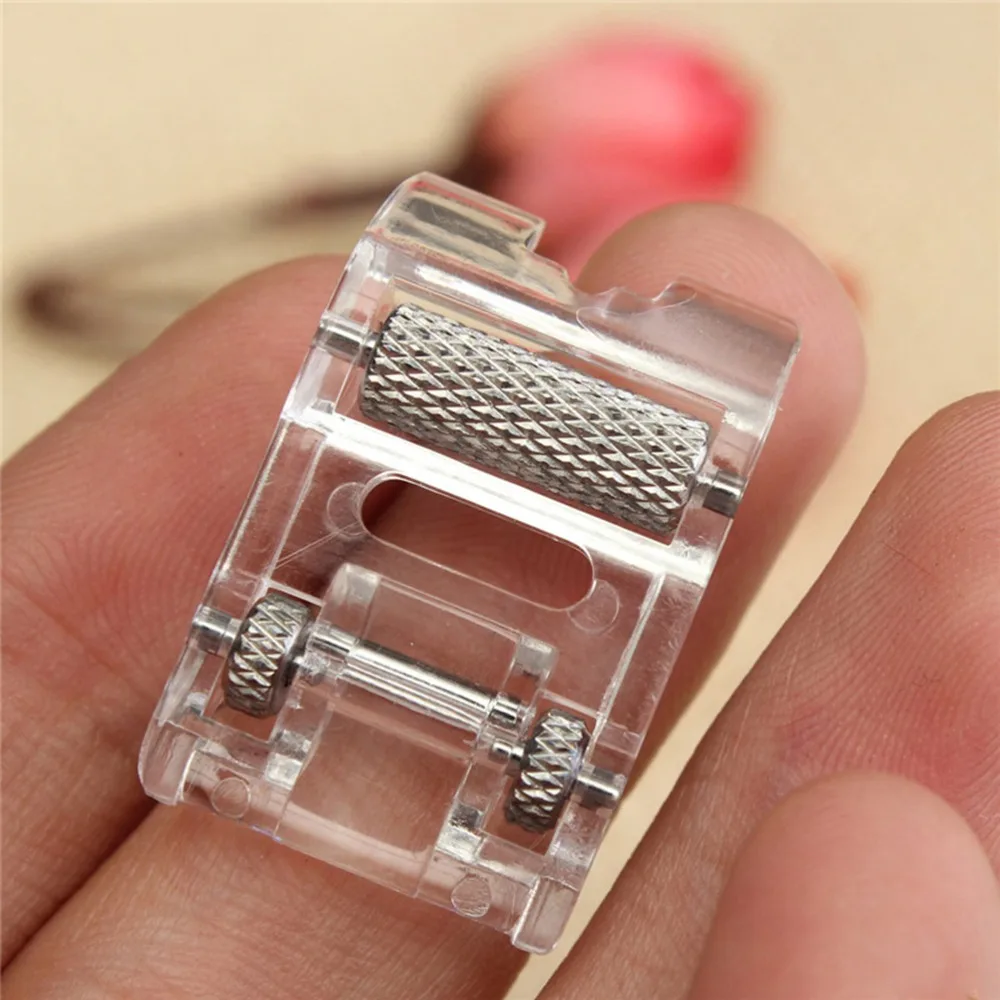 1Pcs Sewing Machine Presser Foot Leather Roller Foot for Snap Singer Brother Janome Sew Machine Accessories Overlock Equipment