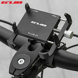 GUB PLUS 21 Motorcycle Bike Phone Holder Aluminum Alloy Cell Phone Holder Bracket Rotatable Adjustable Anti-slip Cycling Parts