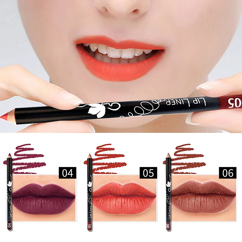 Matte Lipstick Lip Liner, maquiagem nua, maquiagem duradoura, manter a caneta batom, não desvanecer-se, impermeável, à prova de suor