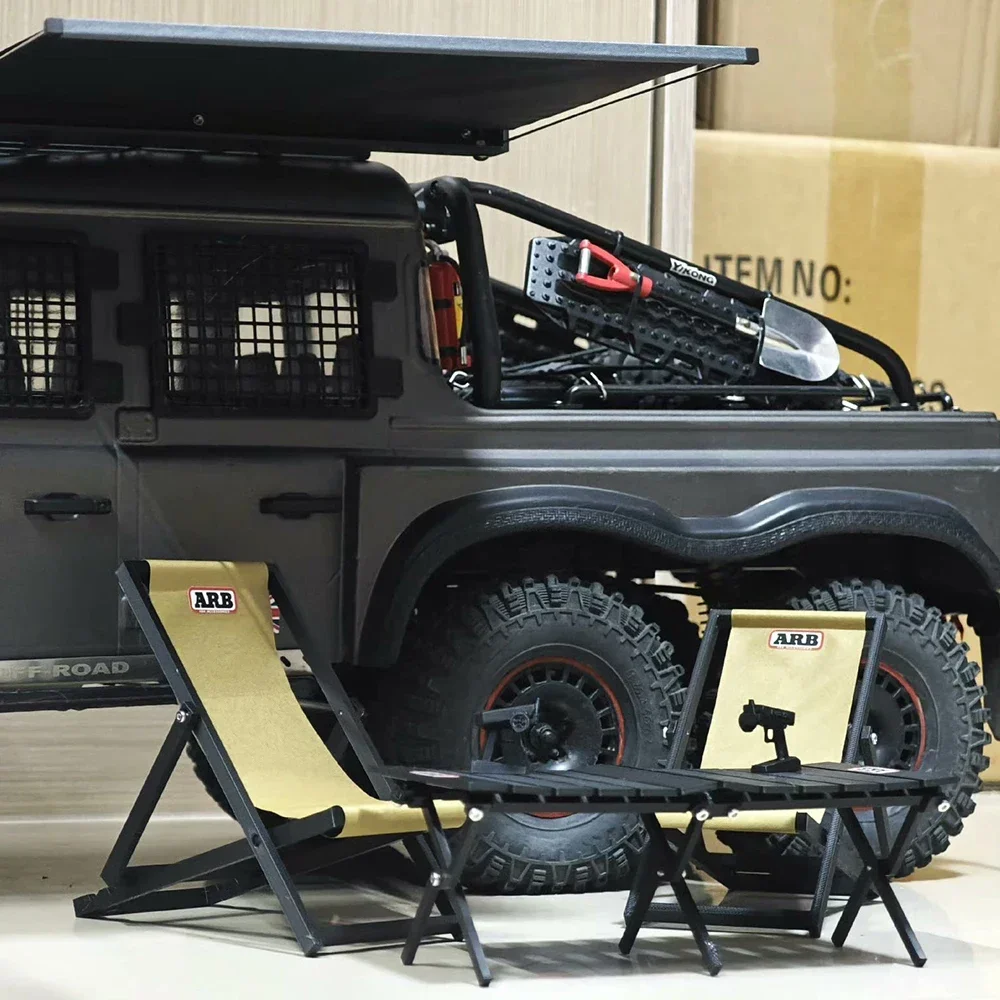 จําลองโต๊ะเก้าอี้พับชุดเครื่องประดับตกแต่งสําหรับ 1/10 RC Crawler รถ TRX4 Defender AXIAL SCX10 RC4WD Jeep Diy