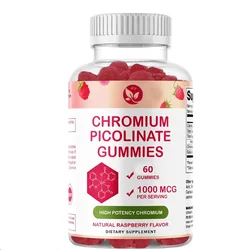 Vitamin Pyridine Formate Chromium 1000 Micrograms -60 Gummies - High Efficiency Chromium - Raspberry Flavor