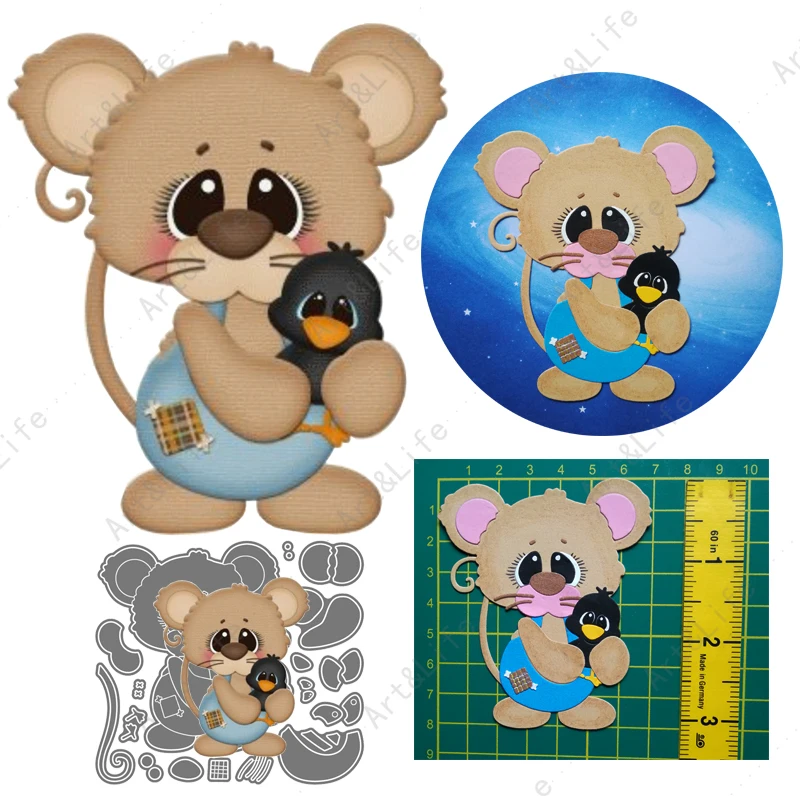 New Arrival Metal Cutting Dies Cute Mouse Decorative Crafts Stencils for Making Scrapbooking Album Embossing Cut Die Knife mould