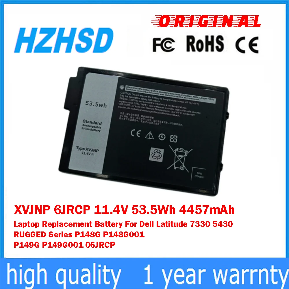 

XVJNP 6JRCP 11,4 В 5,5 Втч 4457 мАч Сменный аккумулятор для ноутбука Dell Latitude 7330 5430 RUGGED P148G P148G001 P149G P149G001