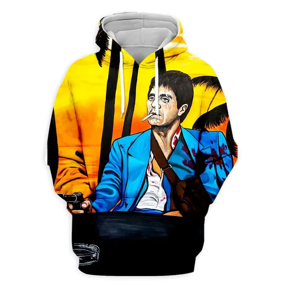 Men Hoodies Movie Scarface 3d Print Hoodie Men Women Fashion Long Sleeve Graphic Hoodie Sweatshirt Oversized Coat Women Sweats view 6