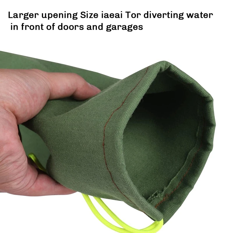 HOT-4Pcs Long Canvas Sandbags- Thickened Canvas Flood Protection Sand Bags With Elastic Band For Door Window