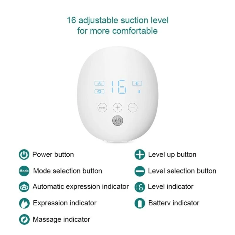 J15U Electric Double Breast Automatic Wearable Sucking Portable Baby Nipple Silence Cup Breastfeeding Maternity