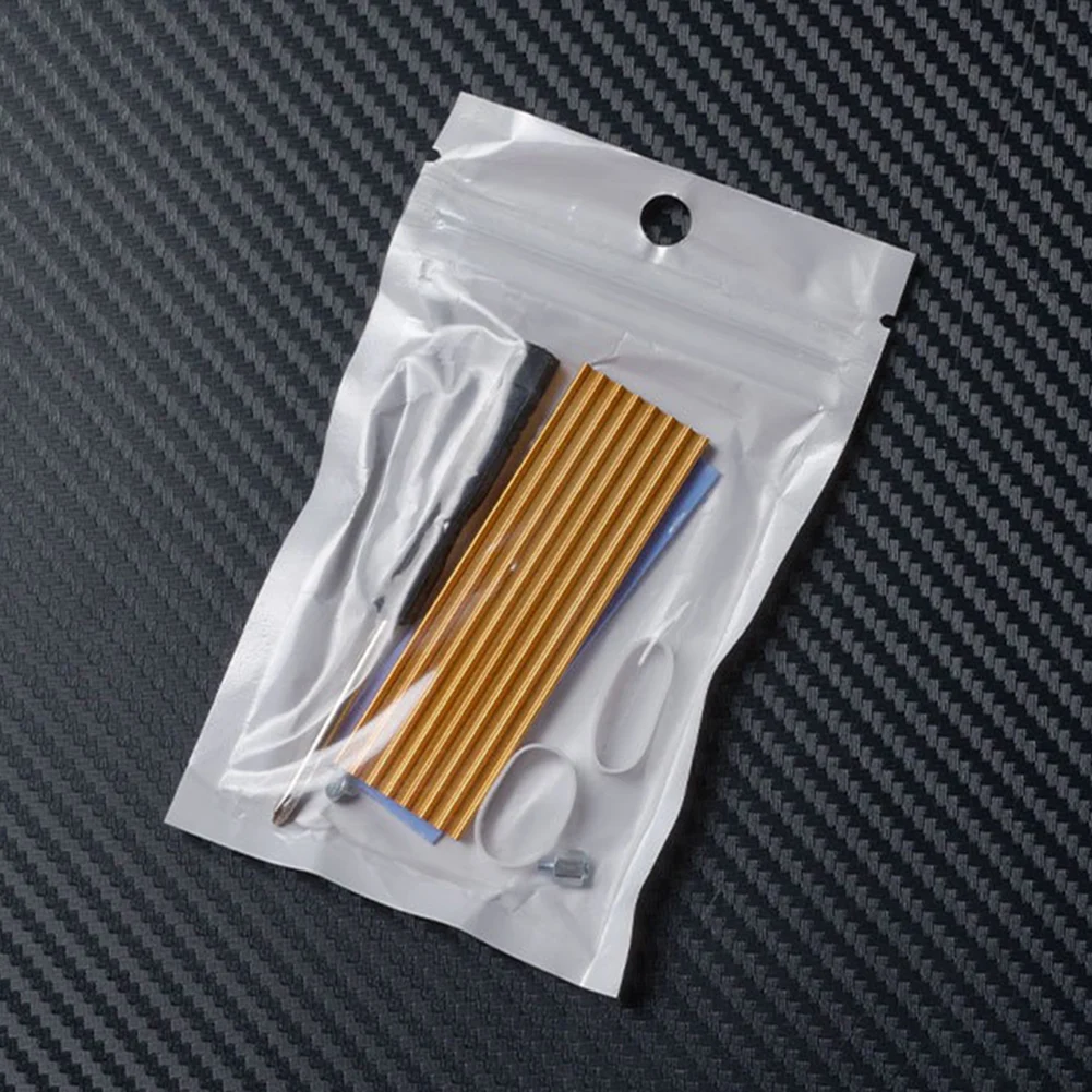 Disipador de calor de metal para unidad de estado sólido con tornillos, almohadilla térmica SSD, accesorios para PC/escritorio para NVMe M.2 2280