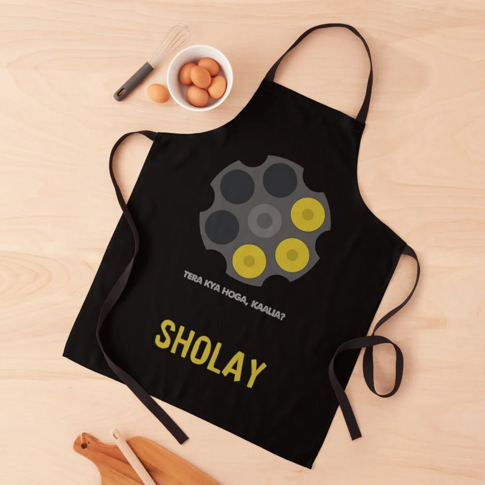 

Sholay bollywood movie dialogue Apron Household Items christmas 2024 Funny Apron