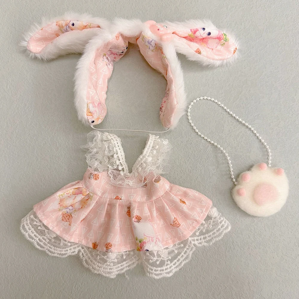 17cm Plush Doll'S Clothes Outfit Accessories For Korea Kpop Exo Labubu Idol Dolls Lolita set cute little princess skirt Clothing