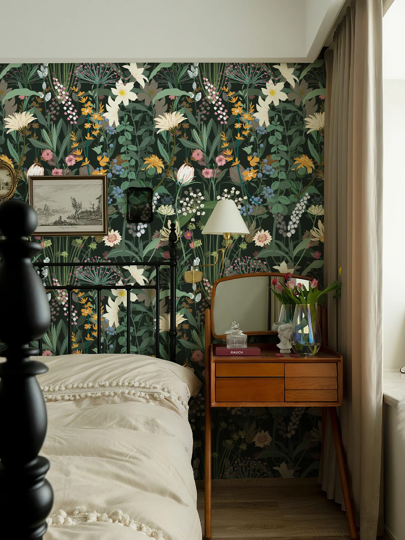 10M Floral Self Adhesive Wallpaper 100% Waterproof Wear Resistant Wall Sticker Removable For Home Decoration WallPaper Sticker