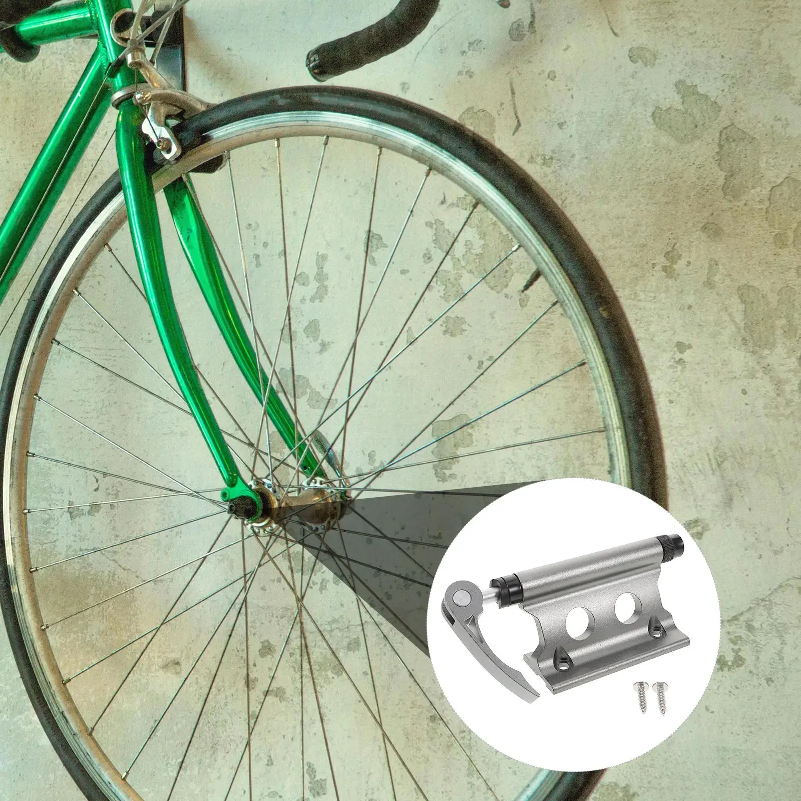 

Quick Release Clip Bike Fork Mount Heavy Bearing Vertical Horizontal Storage Transportation Accessories Front Wheel Holder Rack