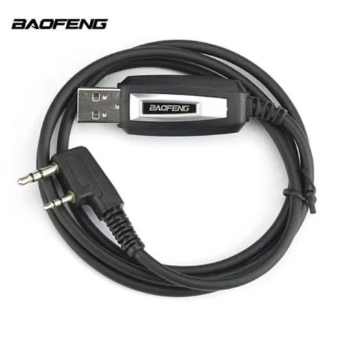 Two-Way Radio USB Programming Cord K1 & M 2-Pin, Compatible Baofeng Kenwood Quansheng HYT Kelijie, PL2303 Chip Third-Party Cable