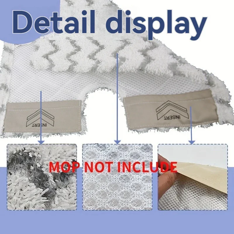 4PCS Steam Mop Pads Replacement For Shark P3/P5/P8 Steam Pocket Mop System Vacuum Cleaner Parts Mop Cloth