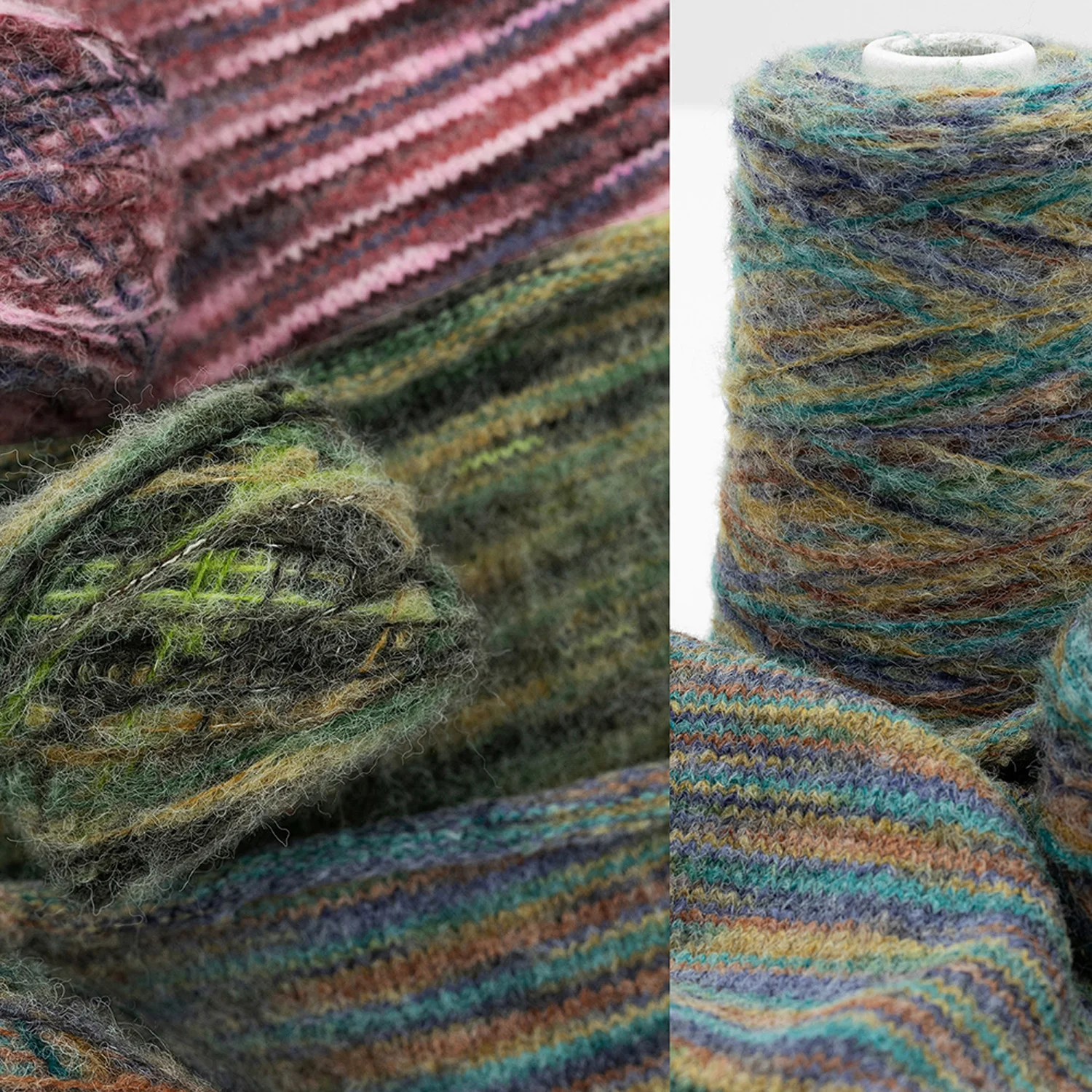Retro Heather Gradient Mohair Yarn 50g & 250g Soft Fuzzy Blended Mohair Thread Art Yarn For Crochet Weaving Clothing Textile DIY
