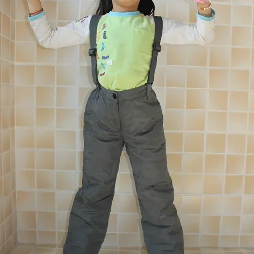 Migros 방수 코튼 패딩 두꺼운 어린이 스키 바지, 야외 턱받이 바지, 방풍 어린이 눈, 전체 4 ~ 10 세 수출 