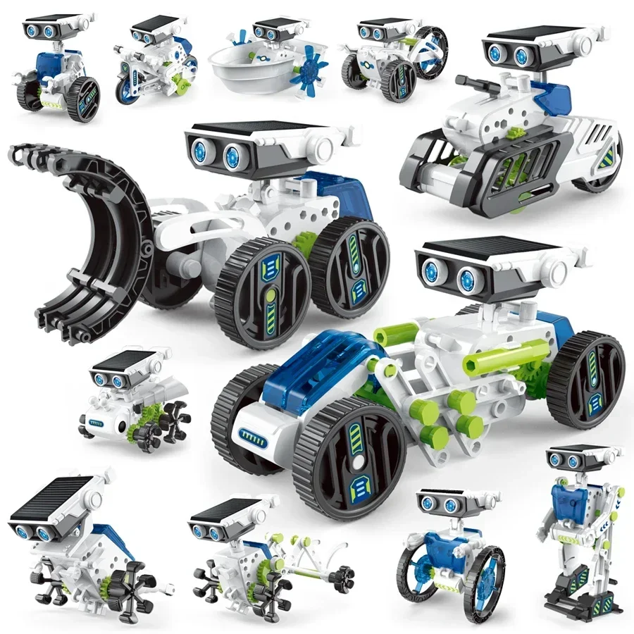 12 In 1 Science Solar Robot Kids Diy Building Powered Learning Tool Stem Education Games Technological Toys Children Gift