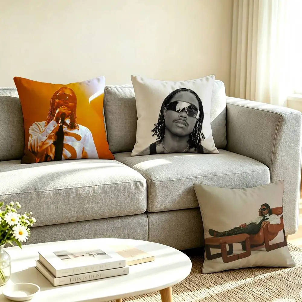 S-Singer Steve Lacy  Pillow Case Square Double-Sided Sofa Cushion Cover Bedroom Bedside Pillow
