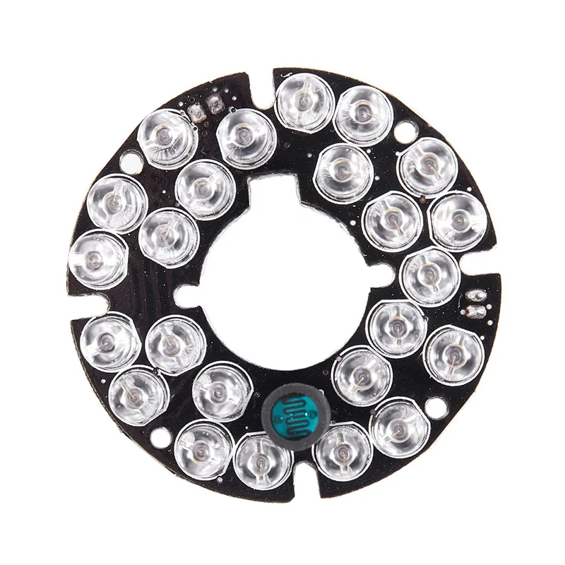 

【ВАРЯЦИЯ】5X камера видеонаблюдения 10 мил 90 градусов красный 5 мм 24 светодиодная лампа ИК инфракрасная лампа плата