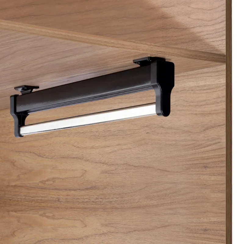 

Heavy Duty Pull-Out Closet Valet Rod Adjustable Wardrobe Clothing Rail Top Mount Hanger Rack Bar Ball Bearing Slide