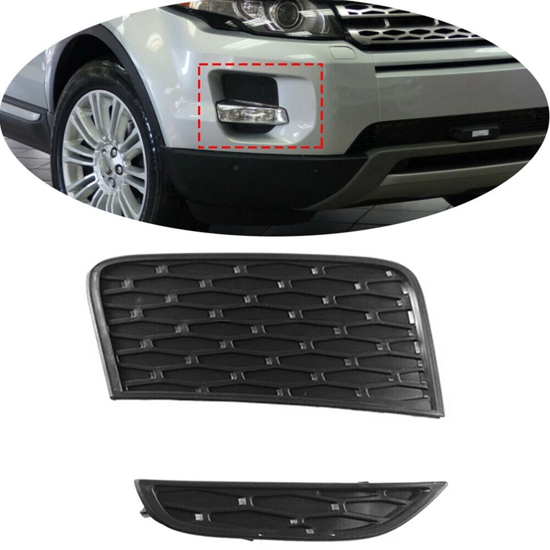 

2Pcs Front Right Fog Light Grille Bezel Fit For Range Rover Evoque 2012-2015 LR057396 LR026545