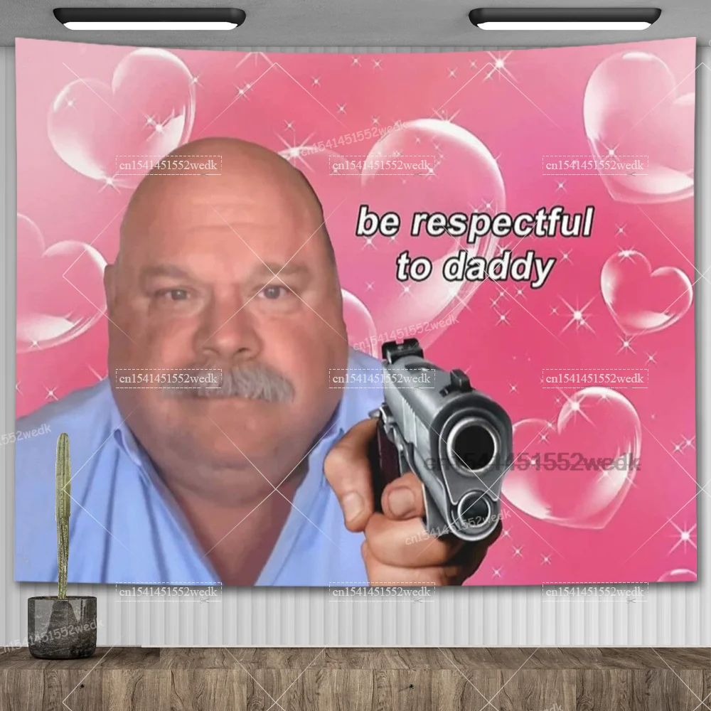 Bertram Hate Kids Flags Meme Tapestry Wall Hnaging Be Respectful To Daddy Tapestrys Aesthetic Party Backdrops Home Decoration