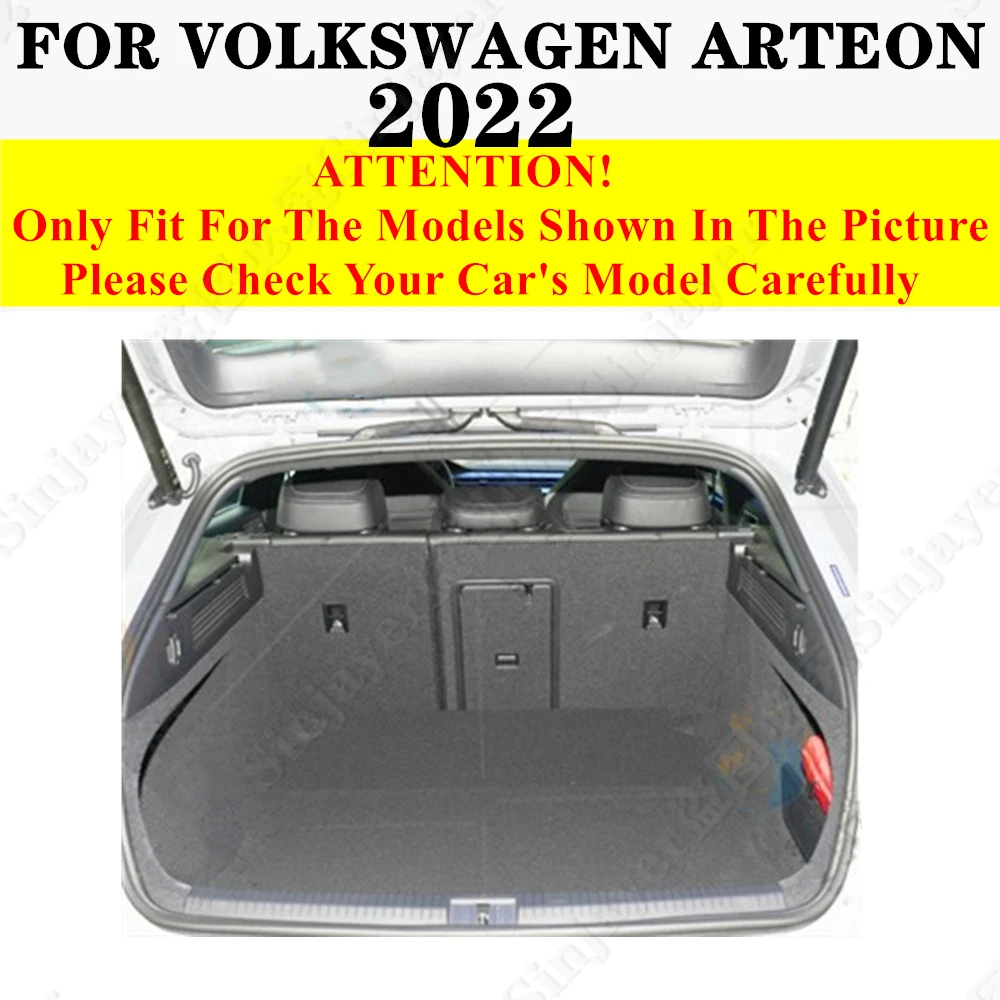 High Side Car trunk mat for Volkswagen VW Arteon 2022 Tail Boot Luggage Pad Rear Cargo Liner Protect Cover Interior Accessories