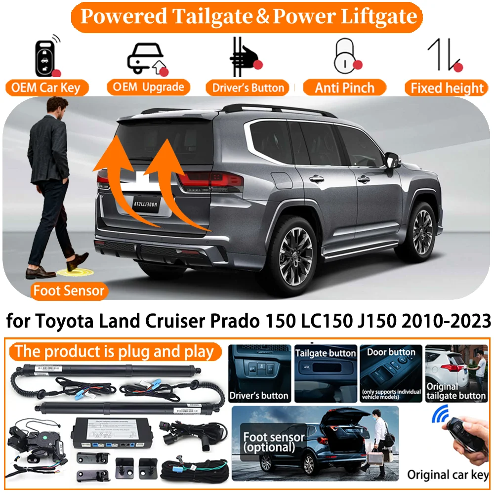 Car Smart Powered Tailgate system for Toyota Land Cruiser Prado 150 LC150 J150 2010-2023 Automatic Electric Power Tailgate kit