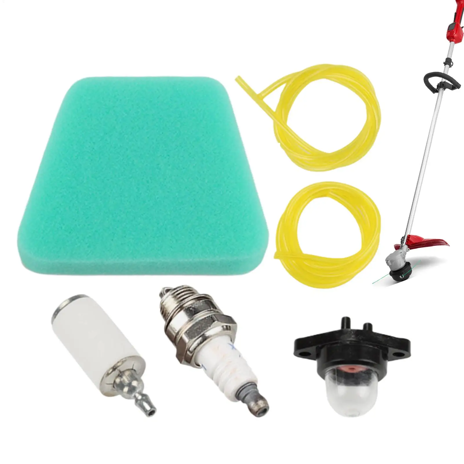 

Lawn Mower Air Filter Grass Cutter Air Filter Hose Tube Spark Plug Kit Mowing Machine Accessories For Farm Equipment Upkeep