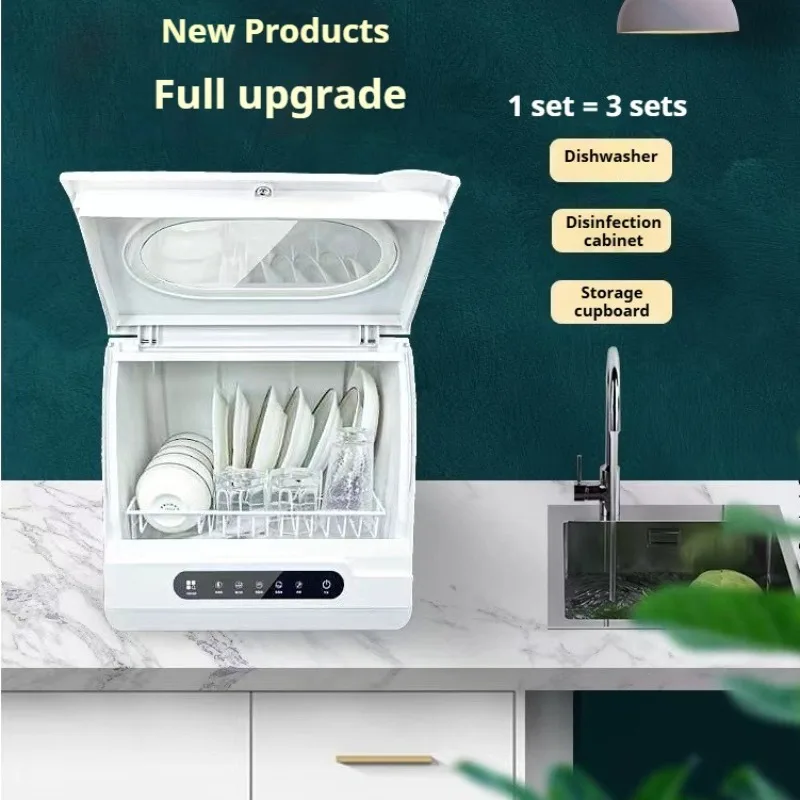 التلقائي بالكامل غسالة صحون المنزلية سطح المكتب طبق تطهير خزانة مجفف خزانة المطبخ أدوات المائدة تخزين مجفف