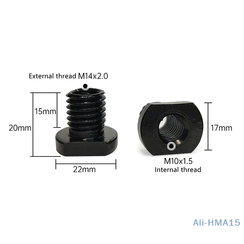 Adaptador de amoladora angular M10, convertidor de rosca M14, conector Arbor, pulido para herramientas de broca de núcleo de diamante