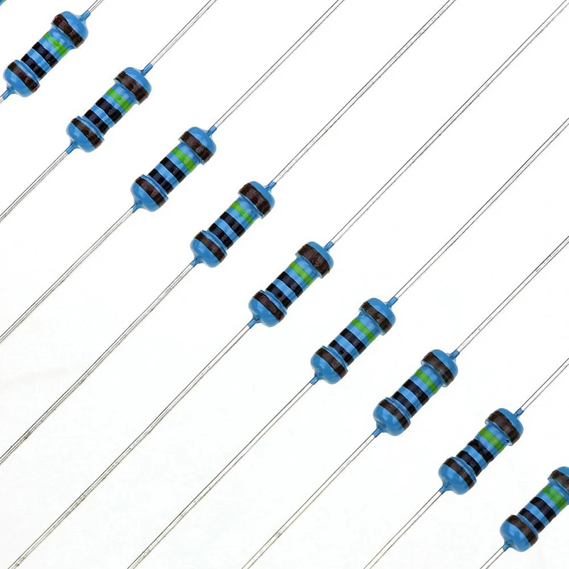 600pcs 1% Resistor Set Resistance 1/4W Metal Film Resistors Kit 10Ohm ~1M Ohm 30Values Electronic Components Kit