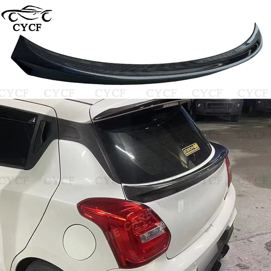 

For Suzuki Swift ZC33S 2018+ Carbon Fiber Middle Wing Spoiler Car Rear Luggage Cover Center Wing Spoiler Exterior Accessories