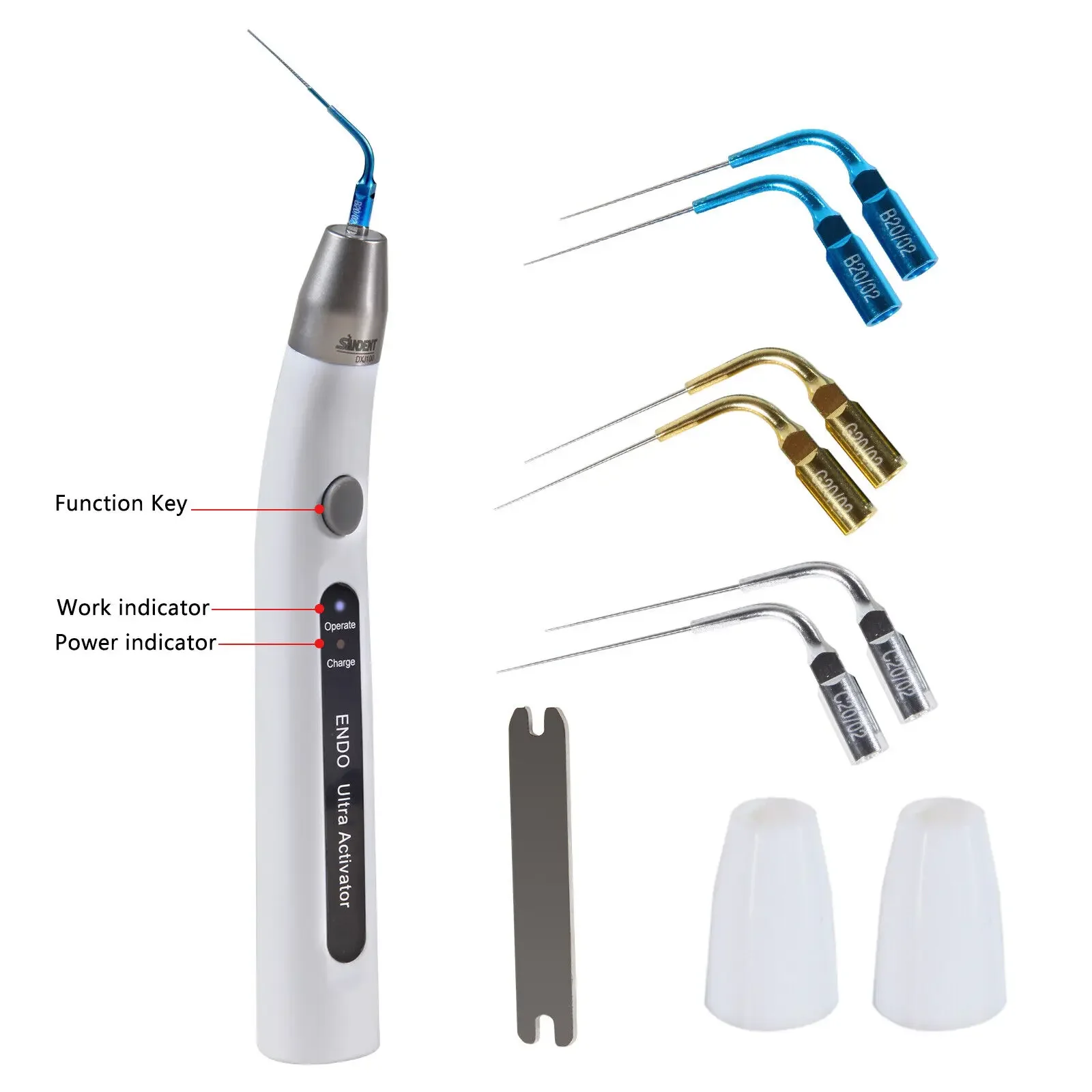 Dental Led Light Endo Ultra Activator Ultrasonic Endo Irrigator Root Canal Handpiece+6PCS Tips