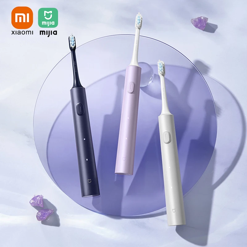 

Электрическая зубная щетка XIAOMI MIJIA Sonic T302 — перезаряжаемая, с беспроводной зарядкой, водонепроницаемость IPX8, 4 сменные насадки