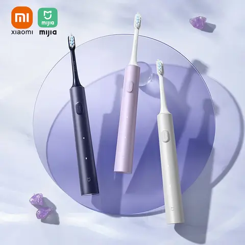 XIAOMI MIJIA Sonic Electric Toothbrush T302 Set- Rechargeable with Wireless Charging, IPX8 Waterproof, 4 Replacement Brush Heads