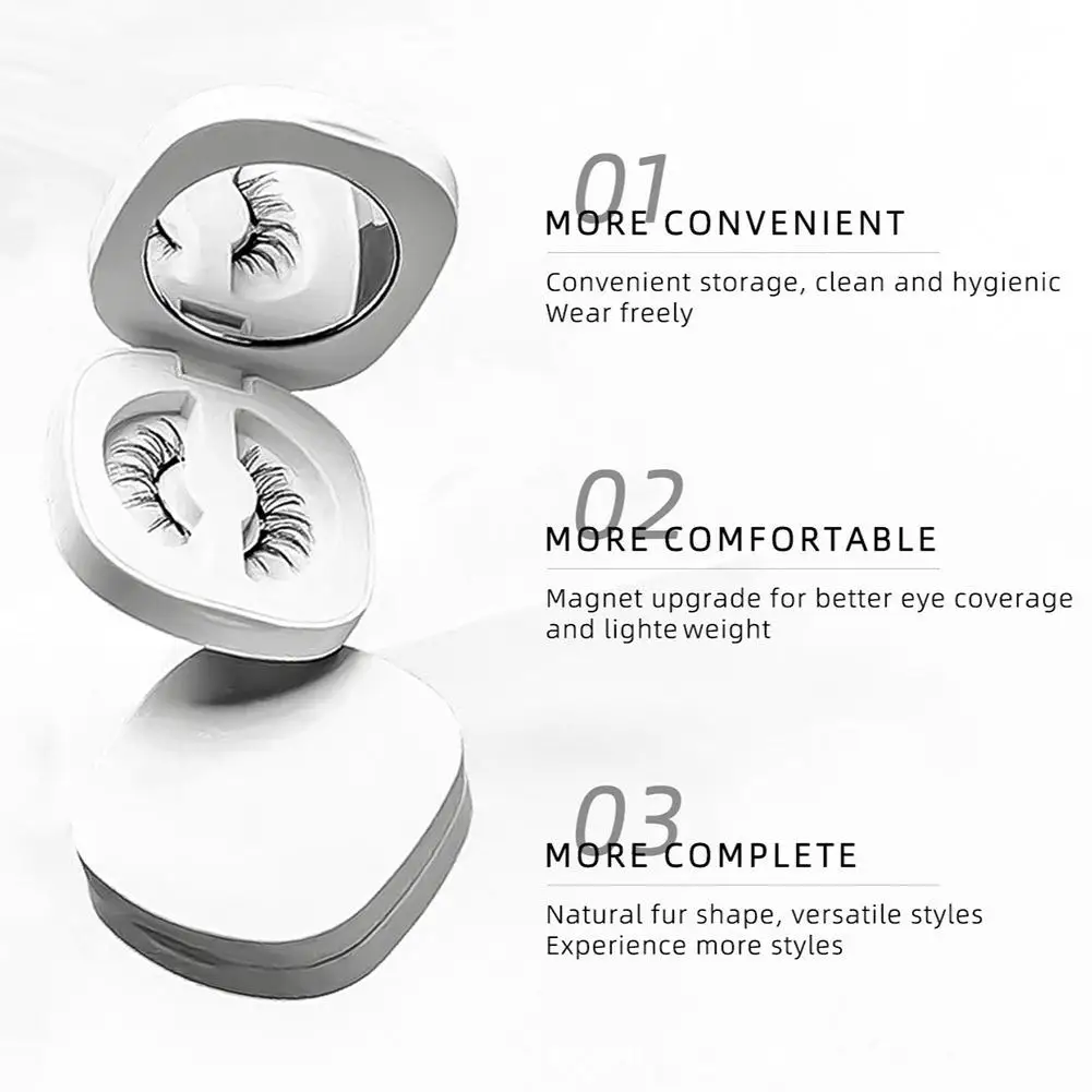 Cils magnétiques réutilisables ailés magnétiques 3D cils de vison longue durée aucune colle nécessaire faux cils avec pince à épiler maquillage nouveau