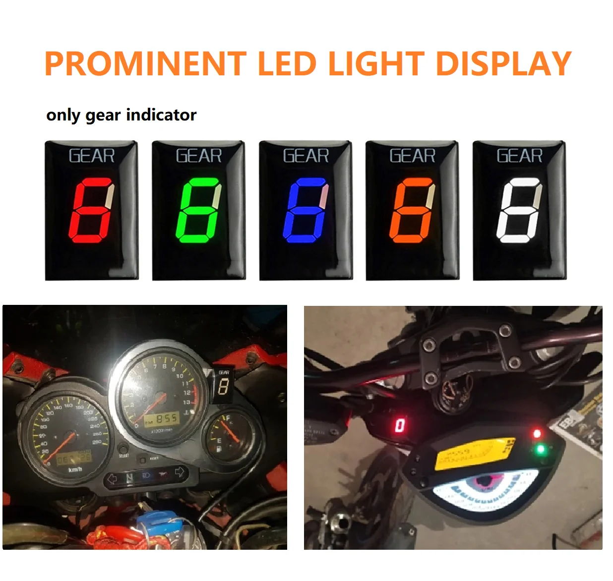 

Nuoxintr 6 Speed Universal Motorcycle Motorbike Digital Gear Indicator LED Shift Lever Magnet Display For Honda Yamaha
