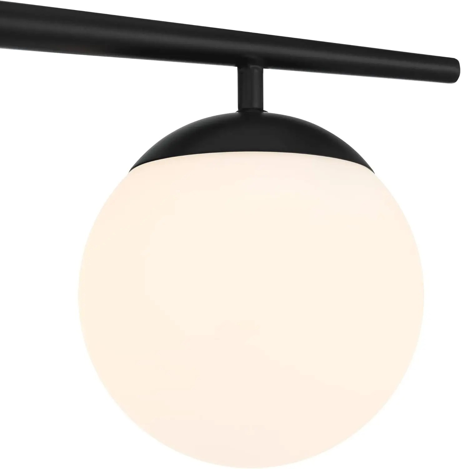 Possini-luz de pared de diseño europeo meridiano, luz de Glam Vintage moderna, alambre duro negro, 24 "", 3-Light Fixture Opal Glass Globe Shade para