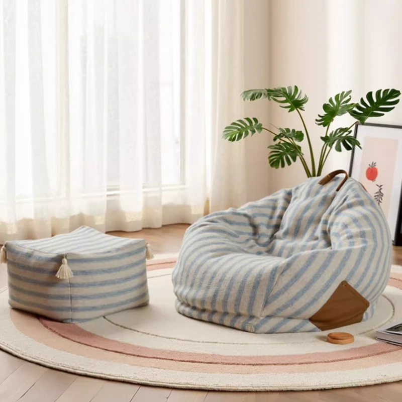 

Cream Wind Leisure Lazy Sofa Bean Bag Tatami Recliner Bean Bag Sofas Living Room Sofas Compressed Single Sofa Seat Puffs Bags