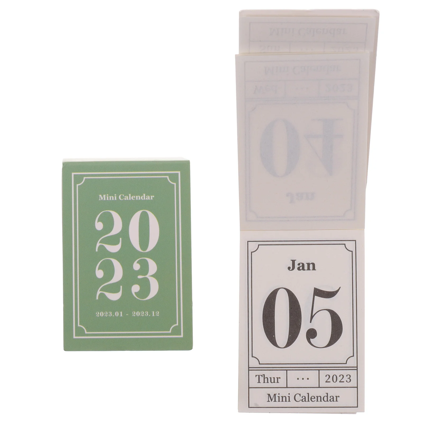 2 Pcs Mini Tear off Calendar Decorative Desk Small Tear-off Thick Paper Exquisite 2023 Year Table Home Office