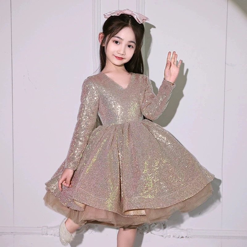 

luxury Teen Girls' Banquet Dress Princess Costumes Girl Birthday Party Dresses Wedding Piano Performance Evening Prom Ball Gown