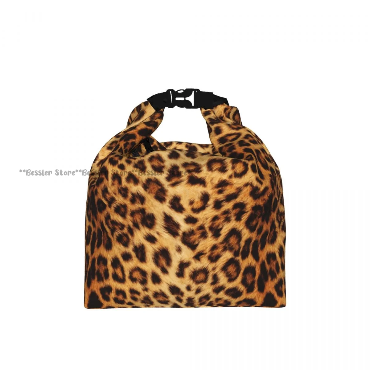 Roll Top Insulated Bento Lunch BagWild Animal Cheetah Leopard Print Thermal Meal Bag Lunch Container Tote